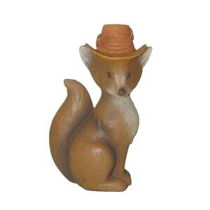 Foxy Ladies PENELOPE Resin Fox Figurine With Hat Jozie B 5"